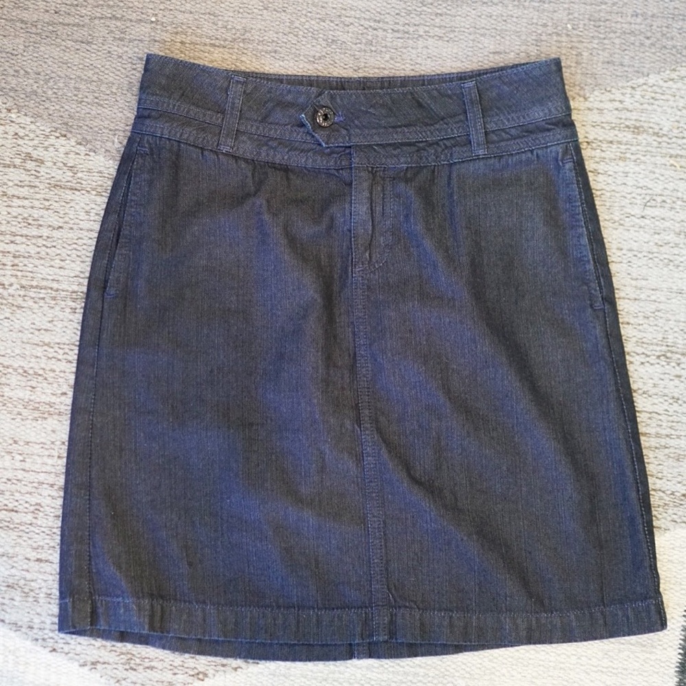 AG Jeans Peony High Waist Dark Denim Skirt